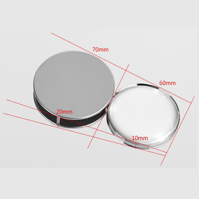 Foldable Pocket Magnifier Portable Mini Magnifying Glass Round Shape Optical Glass Lens 304 Stainless Steel Frame