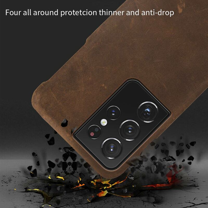 Genuine PULL-UP Leather Phone Case For Samsung Galaxy S21 S22 Super S20 S21 FE S9 S10 Plus A52 A51 S21 Ultra S9 Note 20 Ultra