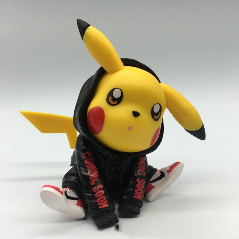 12CM Pokemon Pikachu ruchoma lalka Pokemon gra piłka w kształcie elfa Model ognisty smok lalki Anime zabawka dla dzieci prezent Anime figurka