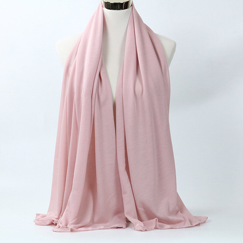 女性用シルクシフォンヒジャーブスカーフ,イスラム教徒の女性用スカーフ,無地,80x170cm