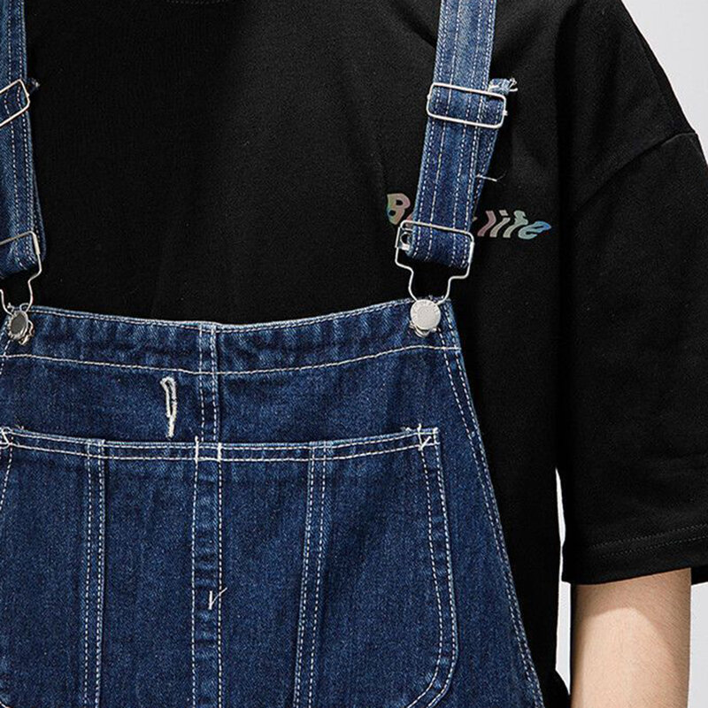 Retro Style Men Jeans Trousers Street Trend  Jumpsuits Straight Overalls Denim Casual Pants Loose Harajuku Multi-pockets