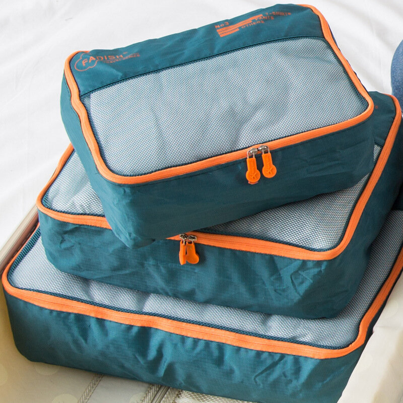Set da 6/7 pezzi Organizer per bagagli portatile borse da viaggio organizzatore da viaggio impermeabile vestiti Set di imballaggio per sacchetti ordinati per scarpe