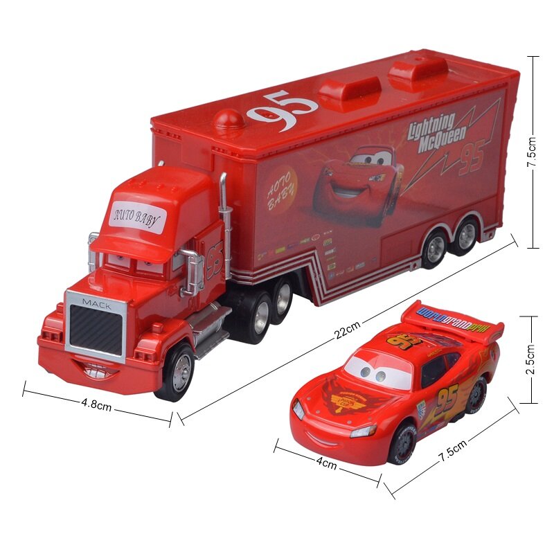 Disney Pixar Car 3 Lightning McQueen Jackson Storm Mack Uncle Truck Toys Set Metal Alloy Car Model Toy For Boy Christmas Gift