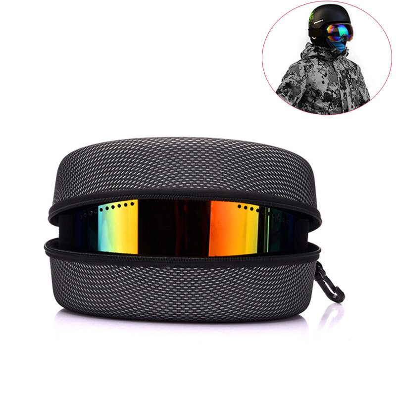 Snowboard Ski Goggles Case Hard Box Outdoor Skiing Sport Glasses Protecti Case EVA Sunglasses Storage Box Carrying Zipper Holder