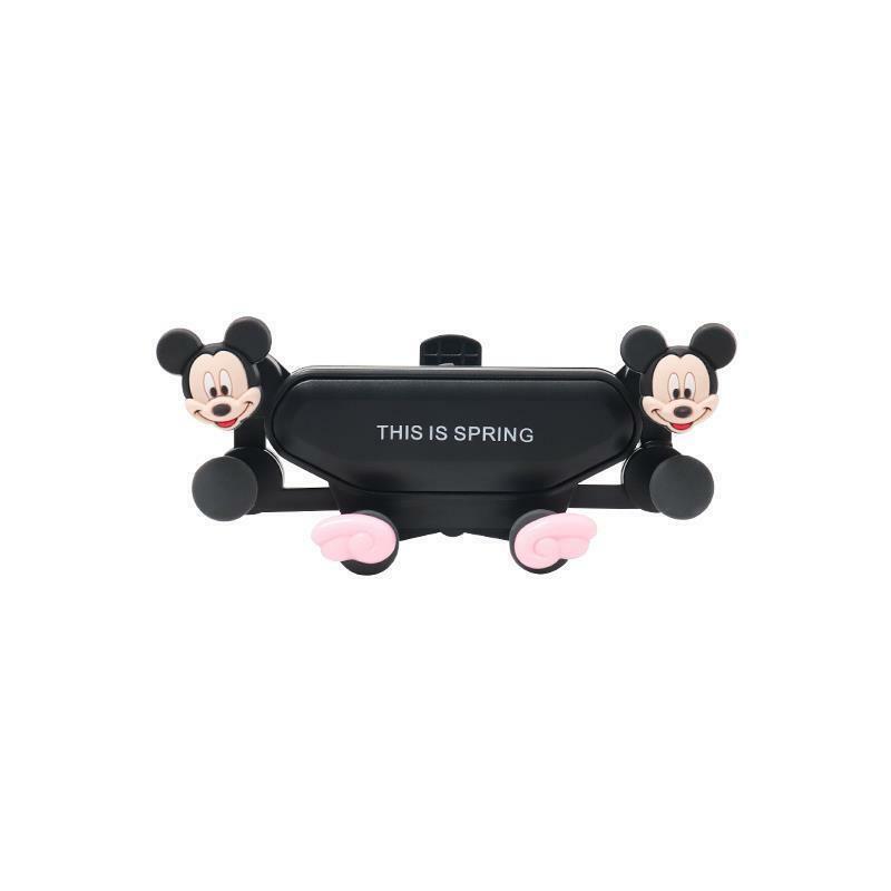 Disney-Soporte de teléfono para coche, accesorio de salida de aire Universal de Mickey y Minnie, accesorios de activos de coche, Interior para mujeres y niñas