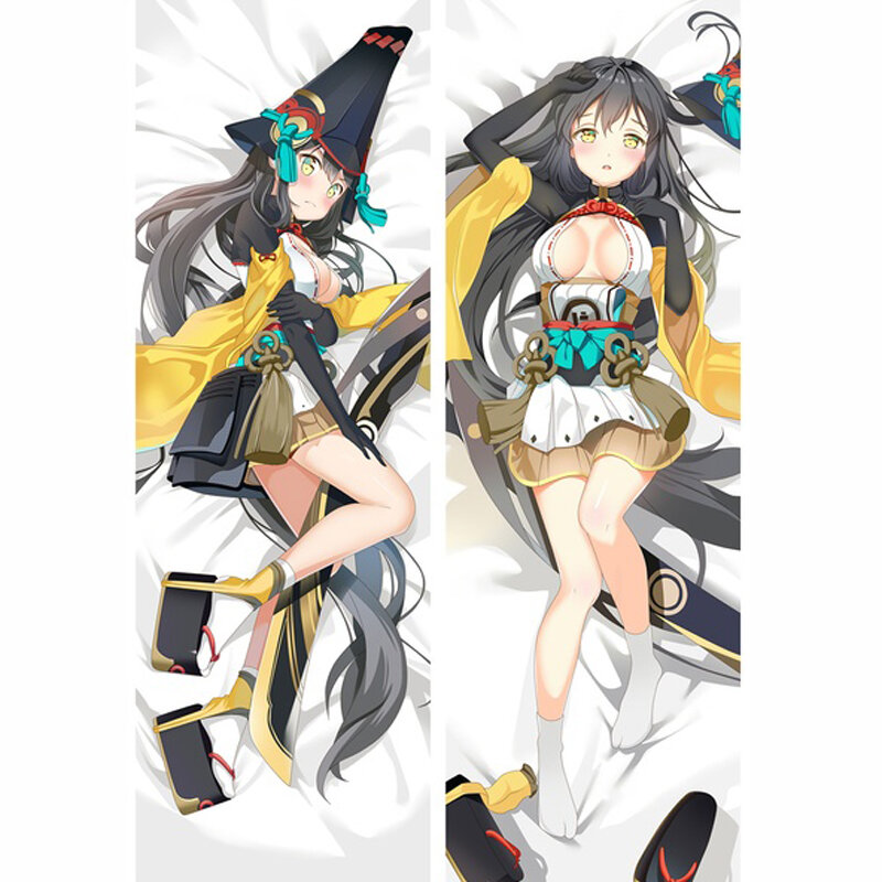 Sexy beleza anime jogo onmyoji aoandou demônio faca menina dakimakura travesseiro caso corpo abraçando capa de almofada cama fronha
