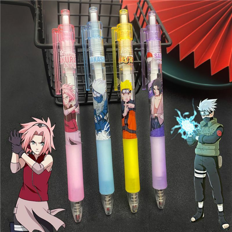 NarAAjoint-Ensemble de stylos à pression gel de haute valeur pour étudiants créatifs, stylo à pression noir, fournitures de bureau d'apprentissage, vente en gros, 0.5mm