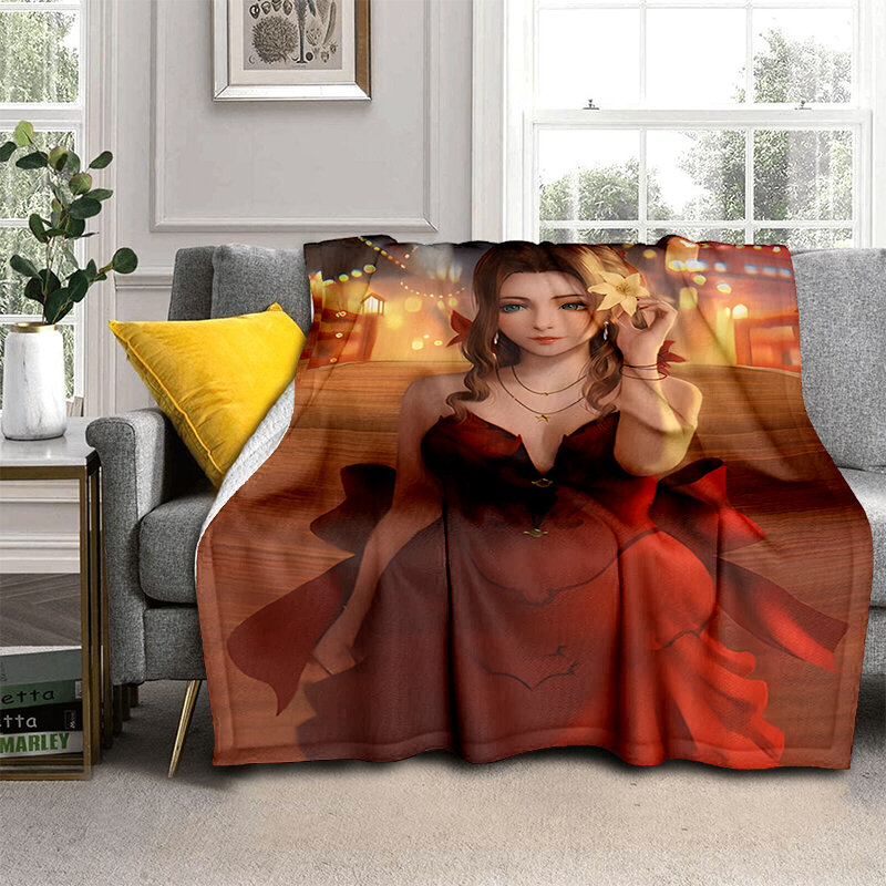 Final Fantasy blanket  for Children and adult Sofa Travel  household blankets for beds, custom flannel  blanket  anime blanket