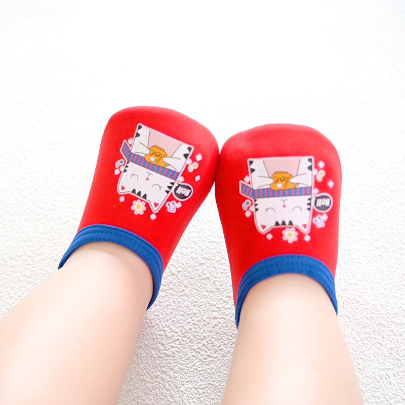 Qiu dong é meias grossas do assoalho do bebê da criança meias meias de interior crianças dos desenhos animados antiderrapante sapato a58 perna aquecedores chão