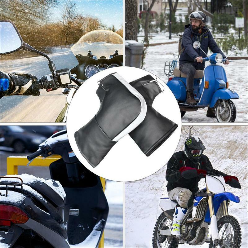 Luvas de aperto da motocicleta à prova dwaterproof água quente moto guidão muffs fácil de instalar à prova dwaterproof água motocicleta grip muffs