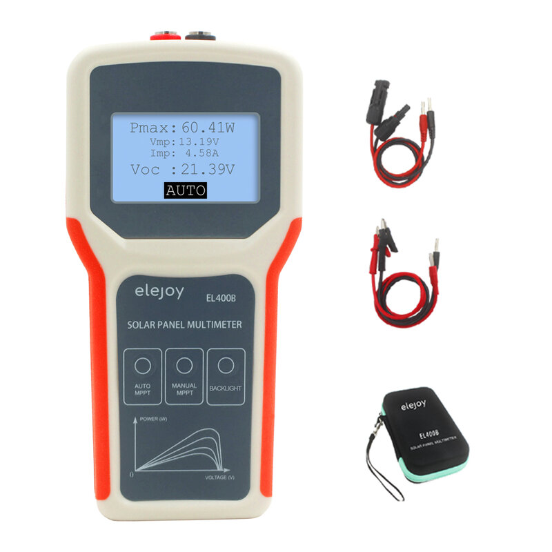 EY800W-multímetro MPPT portátil de mano, Panel fotovoltaico, Detección automática Manual