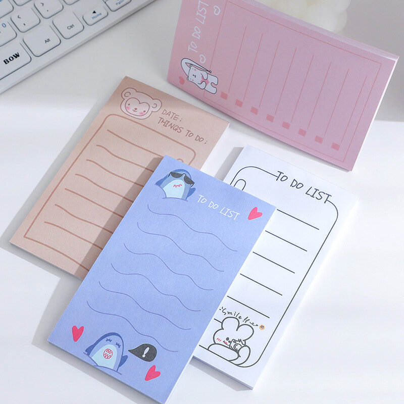 Korean Ins Memo Pads Functional Simple Daily Plan Student Notepad Ideas Sticky Note Paper Office Accessories Kawaii Stationery