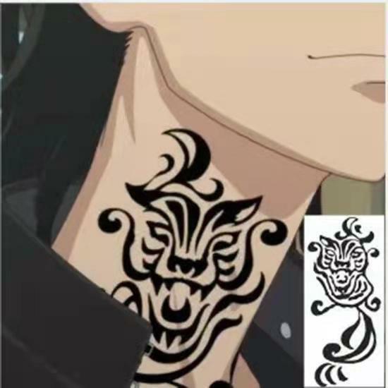 Anime tóquio vingadores à prova dwaterproof água tatuagem adesivos dragão tigre draken mikey pecado punição temporária legal decalques tato pescoço mãos