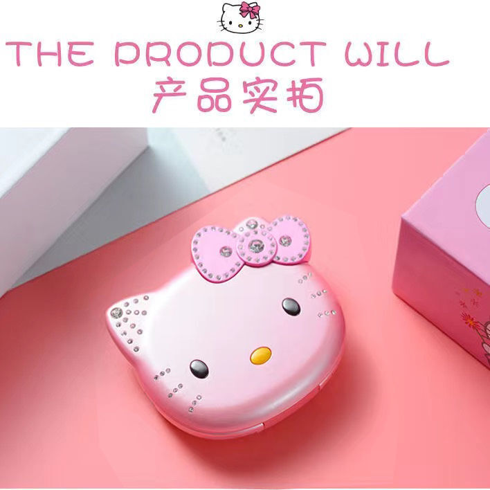 Sanrio Hello Kitty cartoon children's student mobile phone cute flip high definition call mini positioning mobile phone