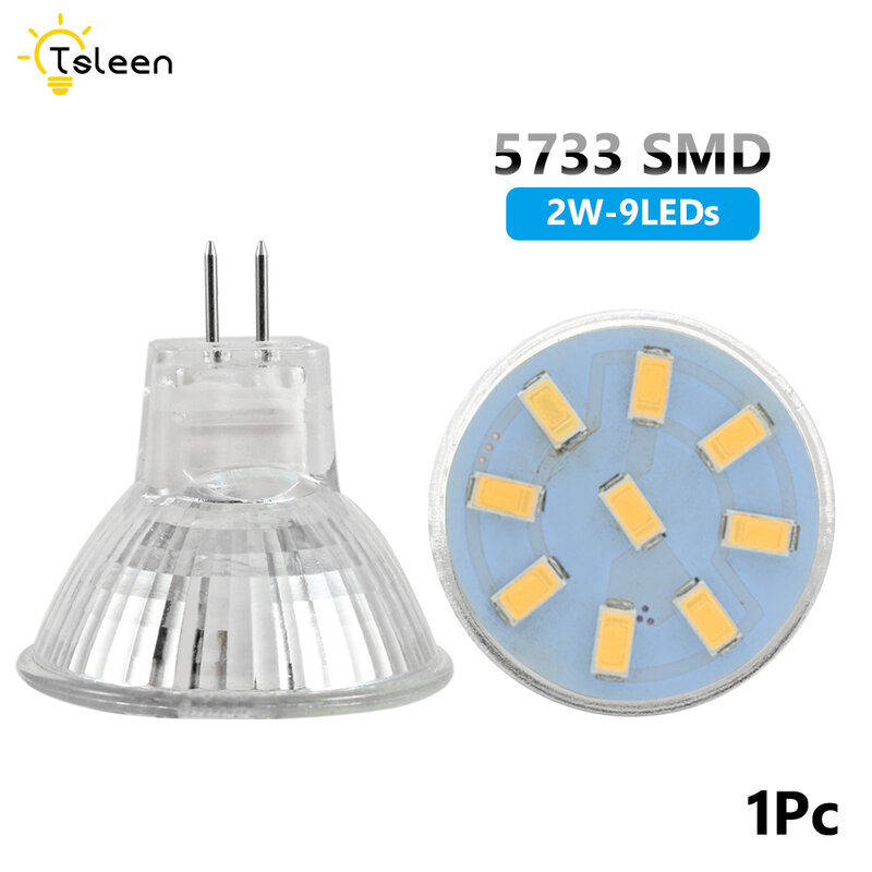 5733SMD 9LED Spotlight 2W Lamp Eco-friendly Bulbs Warm White DC/AC 24V MR11 MR11 5733 LED Ceiling Spot Lights 2W Warm White