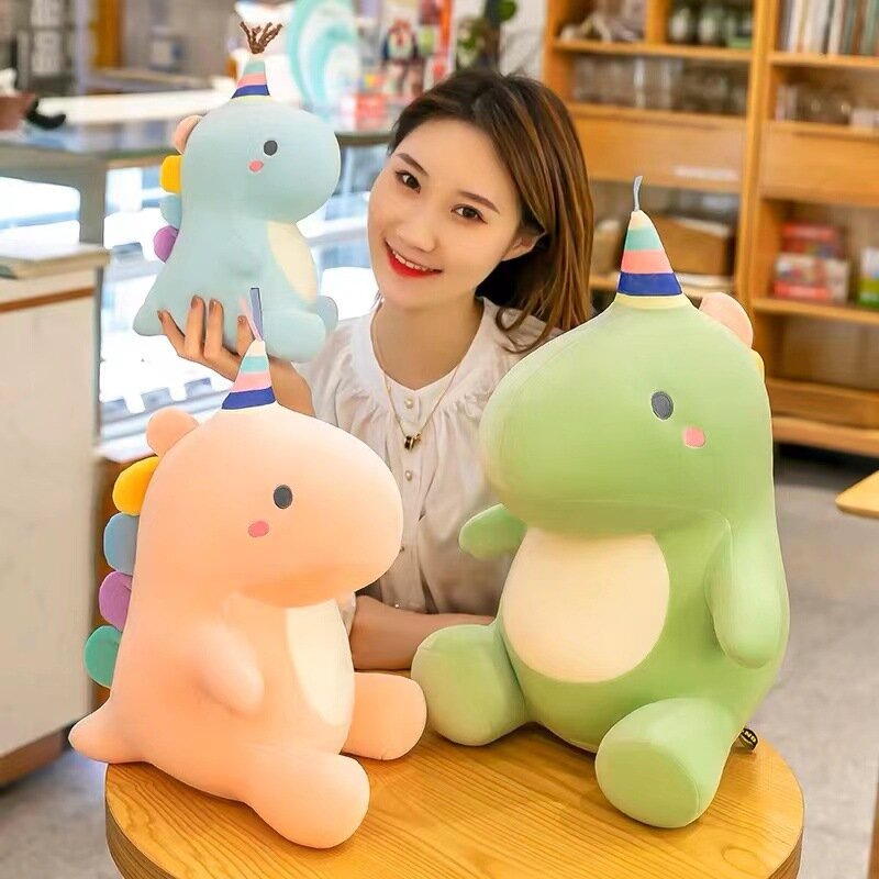 Nowa kreatywna lalka dinozaur cukierków duży dinozaur pluszowa lalka poduszka do spania prezent dla dzieci zabawka