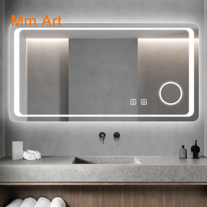 Com luz led integrado, tocador de baño sin marco, retroiluminado, precio de fábrica, 2021