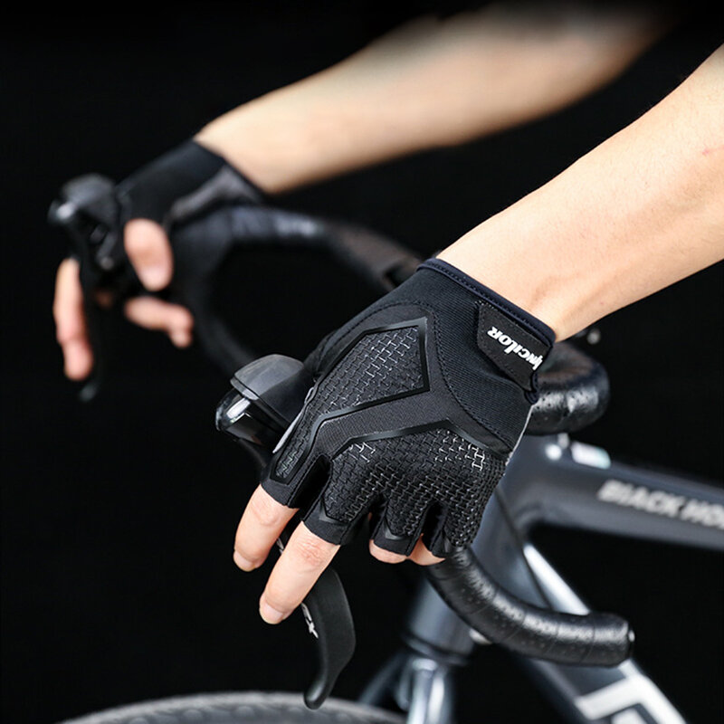 Profesjonalne antypoślizgowe oddychające Fitness siłownia kobiety i mężczyźni pół palca letnie wędkarstwo kolarstwo rękawiczki bez palców damskie rowery