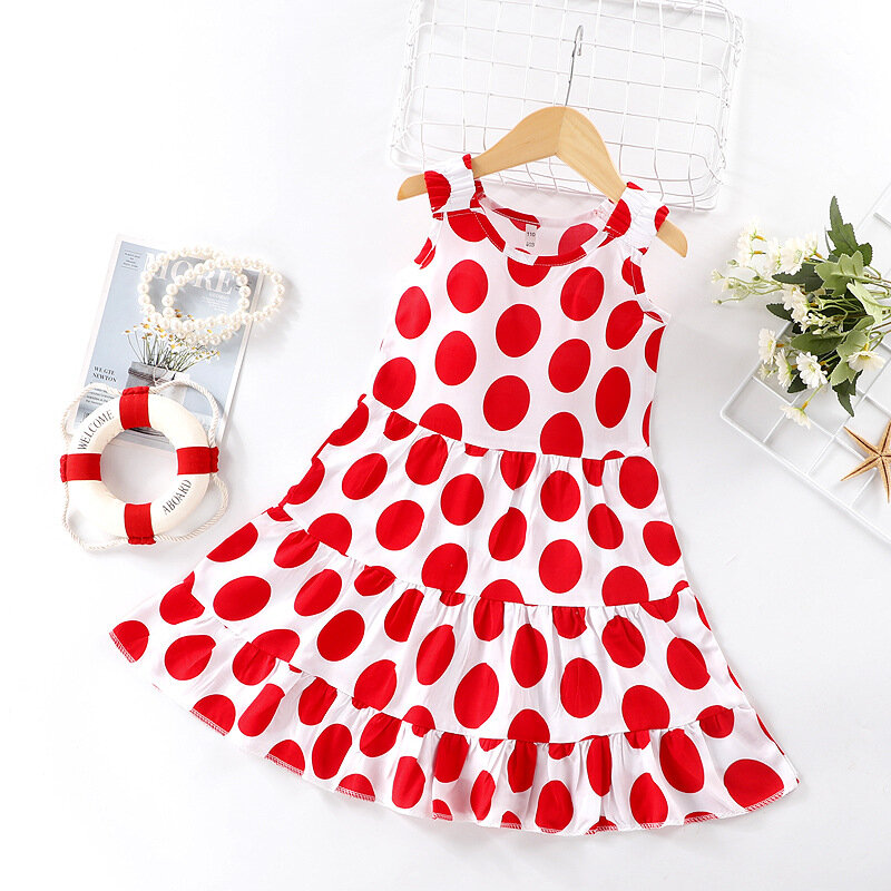 Vêtements promotionnels super abordables pour bébés filles de 3 à 10 ans, robe à imprimé floral, robe de princesse pour fête d'anniversaire, robe d'été pour enfants