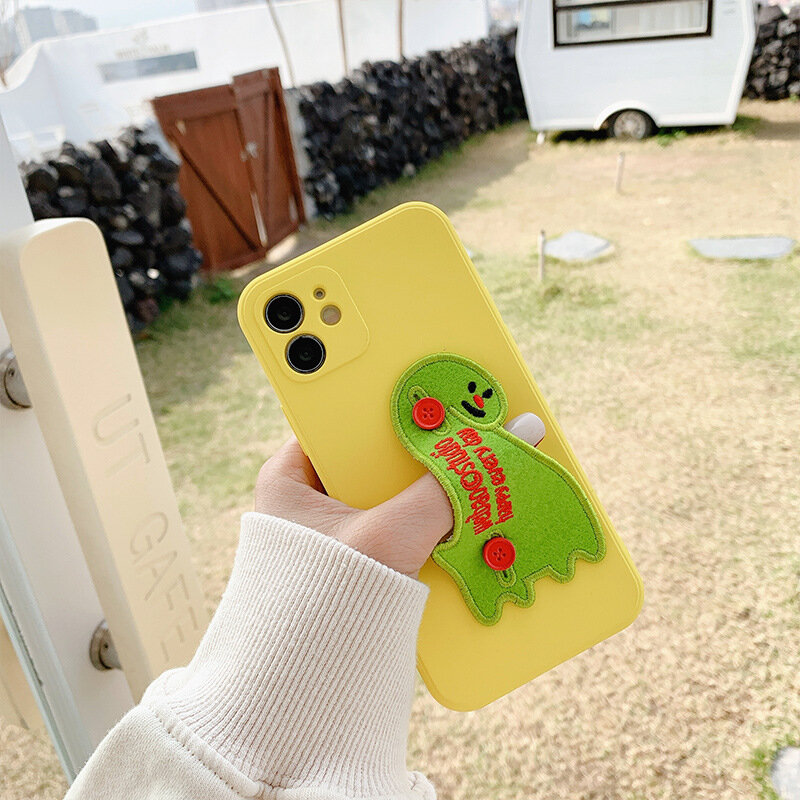 Girl Ins Cartoon Back Sticker Cute Mobile Phone Case Holder Lazy Desktop Creative Folding Detachable Mobile Phone Holder
