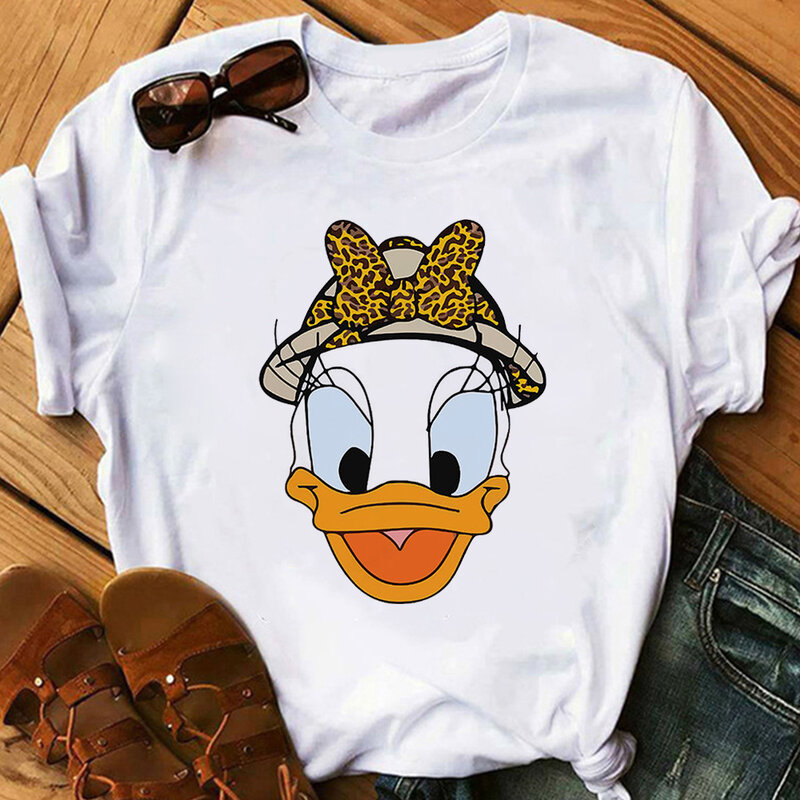 디즈니 동물의 왕국 미키 분대 티셔츠 2023 패션 트렌드 여름 가족 휴가 의류 여성 티셔츠 무료 배송