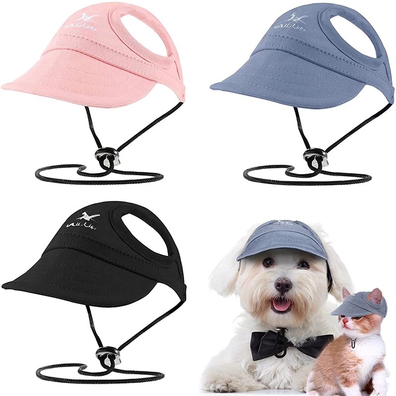 Gorra ajustable para perro, sombrero de béisbol con orificios para las orejas, para deportes al aire libre, para mascotas, para Chihuahua, Bulldog Francés, visera, suministros para mascotas