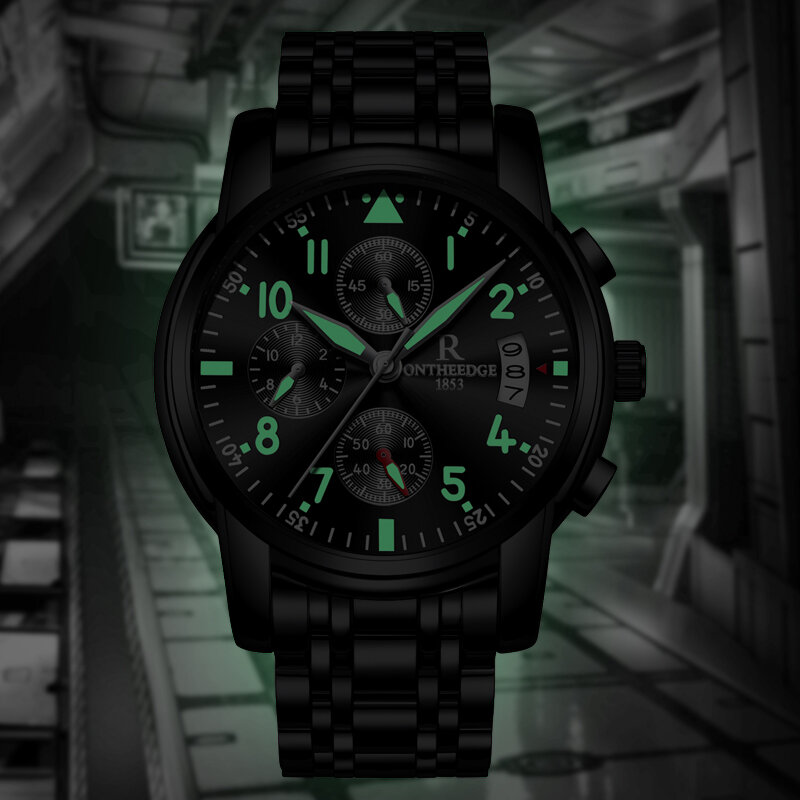 2022 orologi da uomo data automatica orologi sportivi impermeabili orologio in acciaio inossidabile orologio al quarzo rotante con volano di marca superiore di lusso