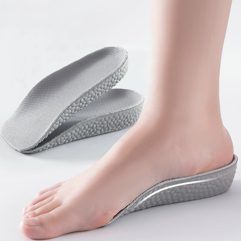 Wkładki do podnośników z poduszką o wysokości pół windy trampki Unisex zwiększające wkładki wkładka do butów pięty damskie dla mężczyzn