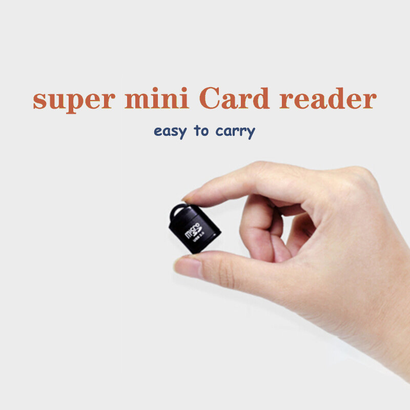 슈퍼 미니 메모리 SD 카드 리더기, 메모리 TF 카드 SD 카드 리더기 미니 플래시 메모리 카드 읽기
