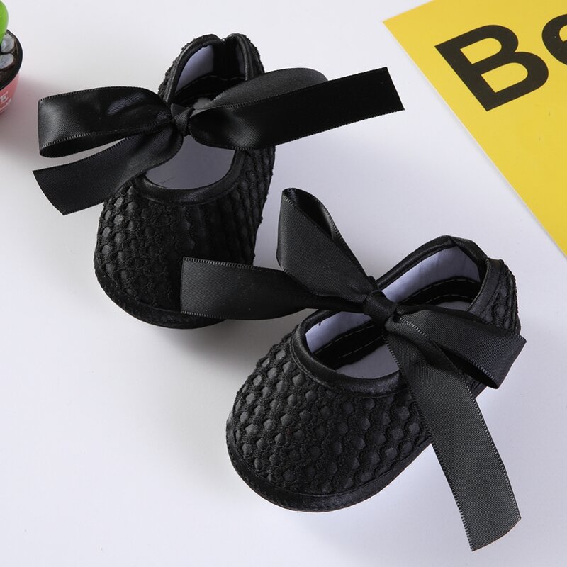 Weixinbuy-zapatos de boda de princesa para bebé recién nacido, zapatos antideslizantes con lazo, para primeros pasos, 0-12 meses