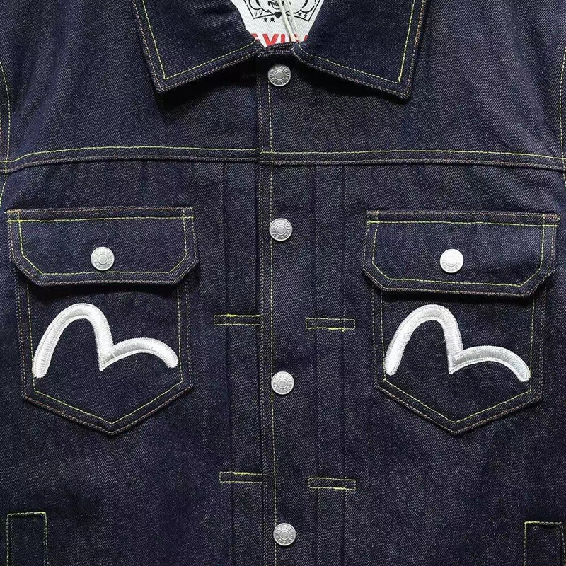 Chaqueta vaquera bordada para hombre, chaqueta de estilo americano con estampado, Top vaquero de alta calidad, exclusiva, 2022