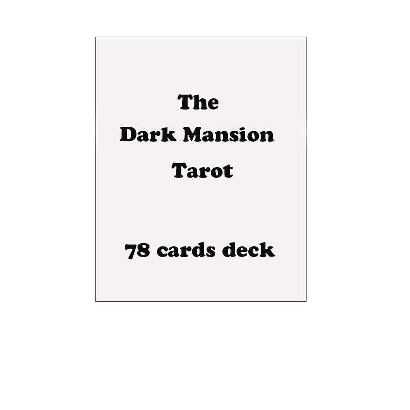 A mansão escura tarot 78 baralho de cartas