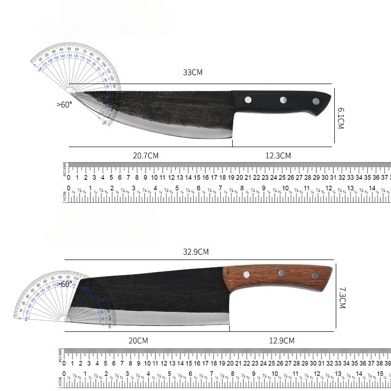 Cuchillo de Chef con patrón de martillo forjado, para cortar carne, deshuesar, de carnicero, para el hogar