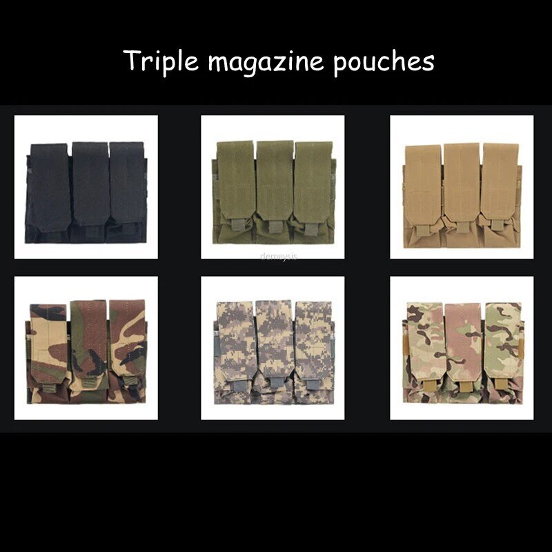 الحقائب العسكرية التكتيكية المولي الثلاثي مجلة الحقائب الثلاثي الجيش اطلاق النار ماج الحقيبة المناورات الألوان الحقيبة المعدات ل M14 Ak47