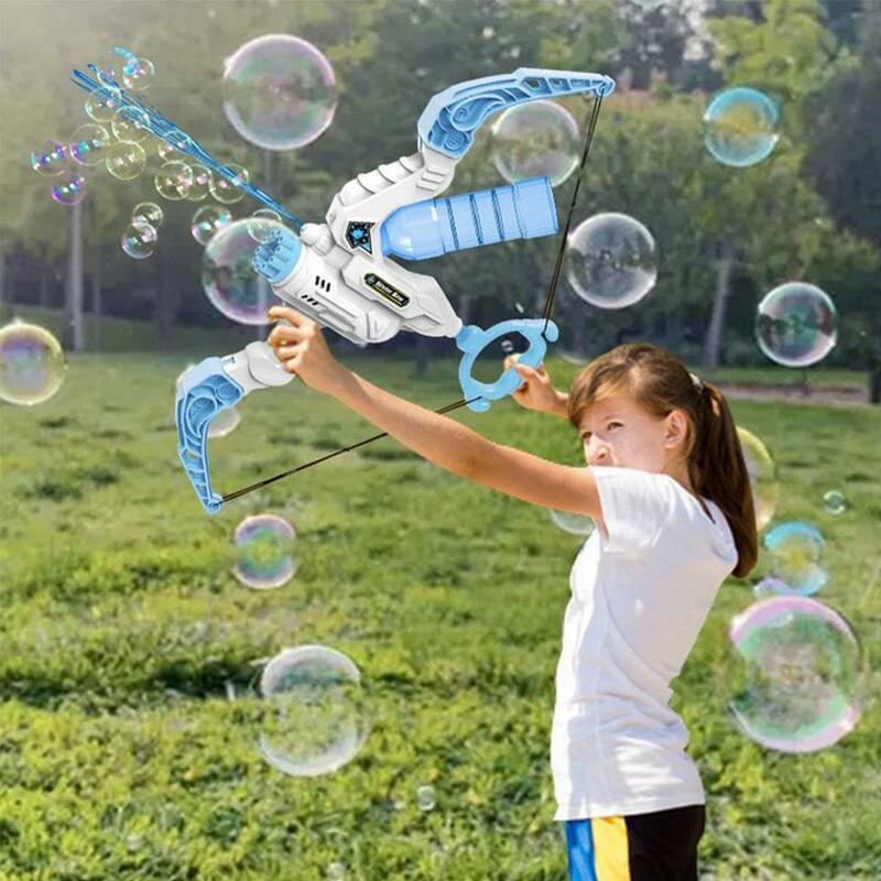 Neue Blase Spielzeug Pistole Elektrische Bogen und Pfeil Automatische Blase Gebläse und Launcher Wasser Pistole 2 in 1 Outdoor für kinder Kid Geschenke