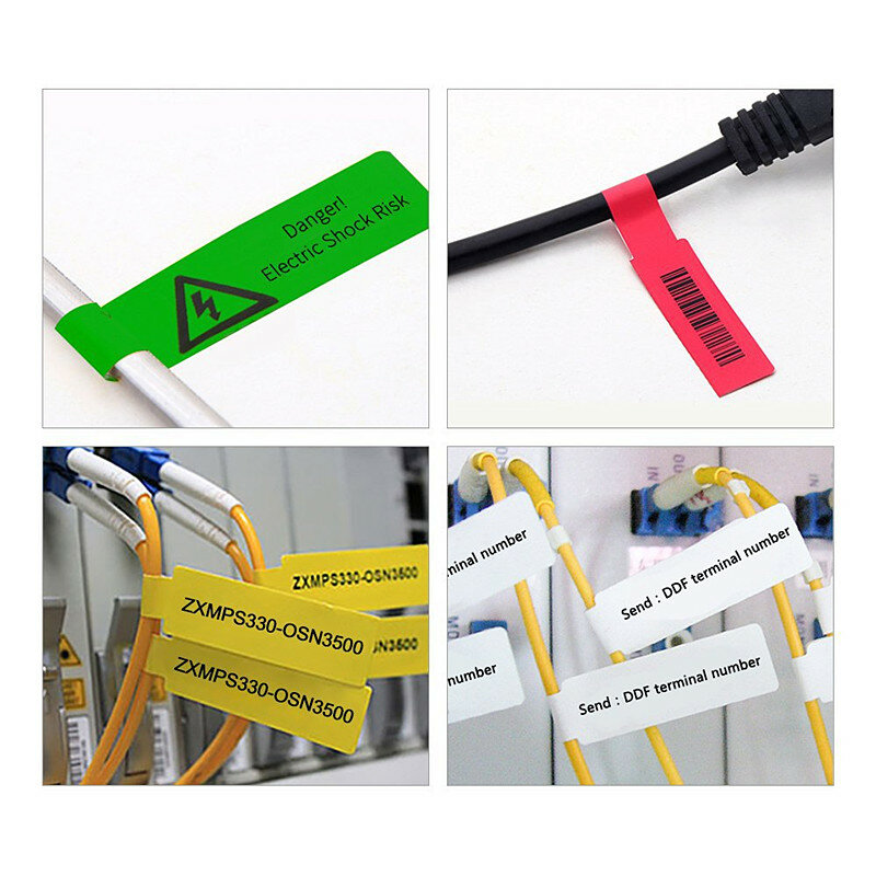 Etiquetas de Cable autoadhesivas para impresora láser, etiqueta de red de marcado de cables a prueba de agua, organizador de pegatinas A4, 150 unidades/5 hojas