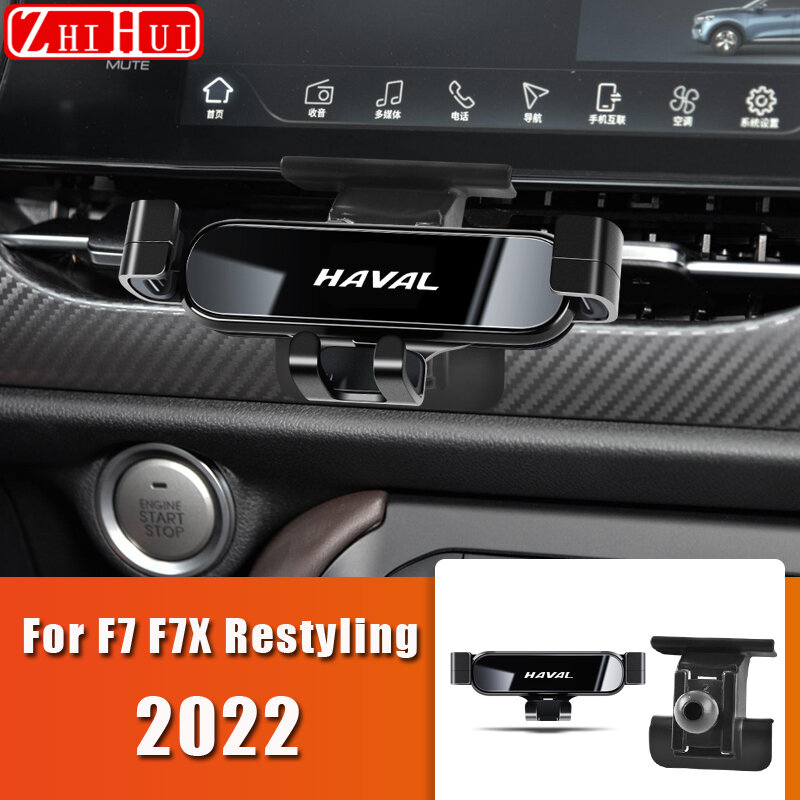 Car Styling Mobile Phone Holder For GWM Haval F7 F7X 2020-2022 Restyling Air Vent Mount Gravity Bracket Stand Auto Accessories