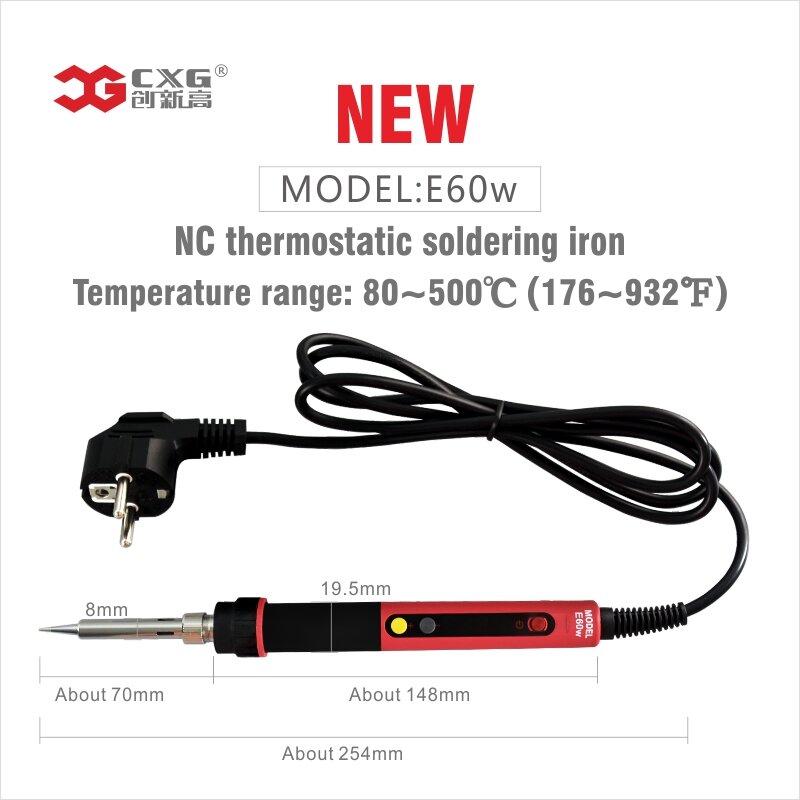 Fer à souder électrique professionnel numérique à température constante réglable, CXG 936d 220V 110V 60W outil de soudage pour rénovation