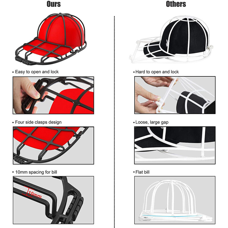 Tampão de beisebol multifuncional arruela ajuste hat washer frame/gaiola de lavagem double-deck hat cleaners protector