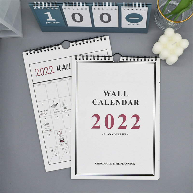 2022 Eenvoudige Muur Kalender Wekelijkse Maandelijkse Planner Agenda Organizer Home Office Opknoping Muur Kalender Dagelijks Schema Planner