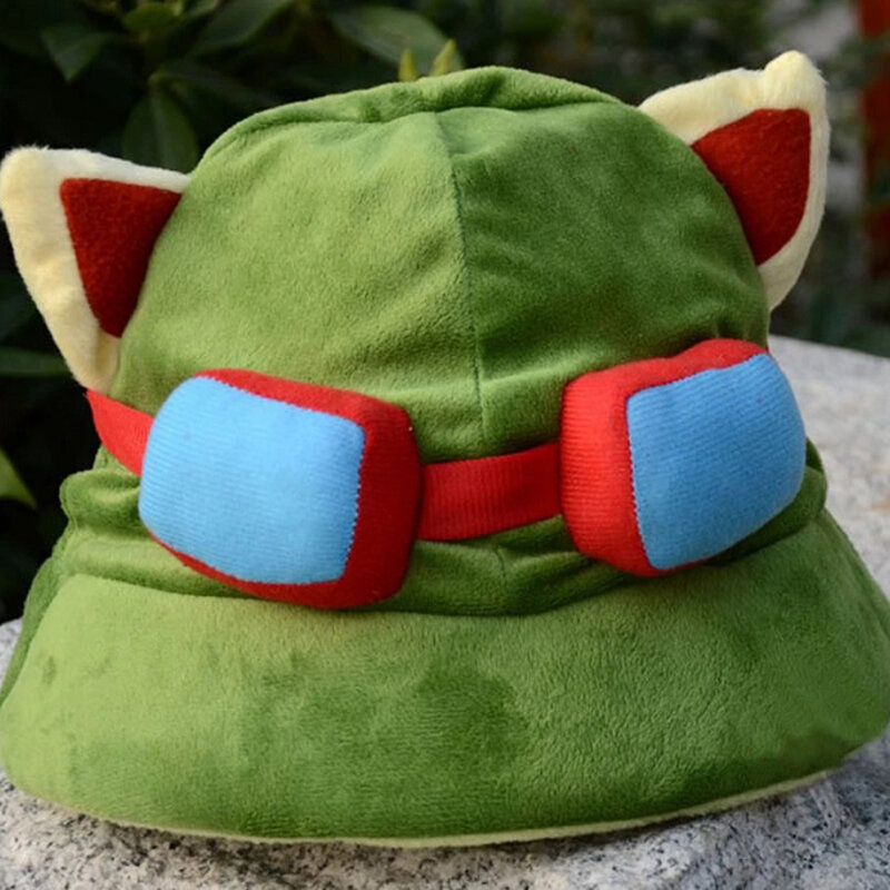 لعبة LOL تأثيري سويفت الكشفية Teemo قبعة عالية الجودة أفخم لطيف الأخضر قبعة اكسسوارات الدعائم هدية للأطفال دروبشيبينغ