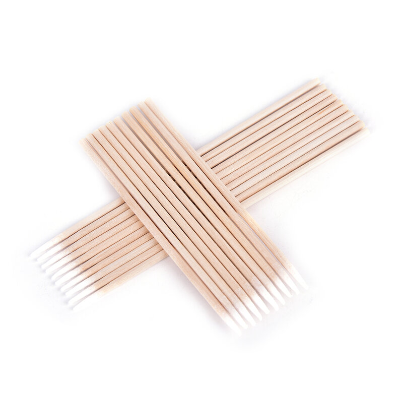 100Pcs/Pack Cotton Swab Health Makeup Cosmetics Ear Clean Cotton Swab Stick Buds Tip For Medical  Wood Cotton Head Swab