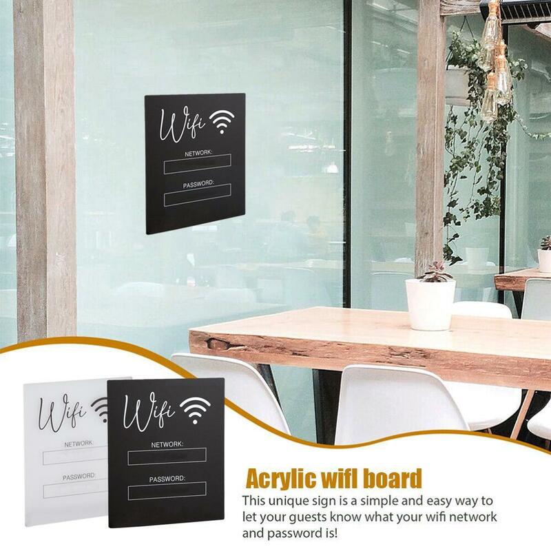 Acryl Wifl Board Openbare Plaats Identificatie Sticker Identificat Huis Opmerking Winkel Handgeschreven En Wachtwoord Board Wifi Ac A3N0