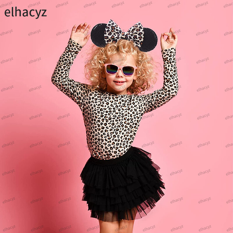 2022 Chic Embroidery Sequins Mouse Ears Headband Leopard Bow Dot Hairband Girls Women Party Head Wear Kids DIY Hair Accessories