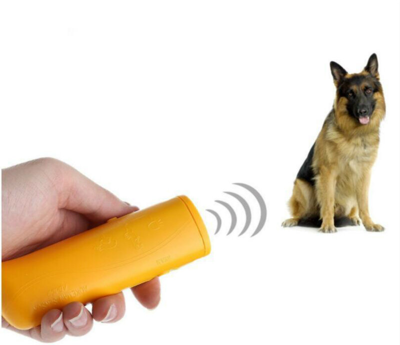 Przenośny ultradźwiękowy odstraszacz psów wibracyjny trener kontroli światła 3 w 1 Anti-barking przestraszyć kora psa odstraszający przyrząd treningowy