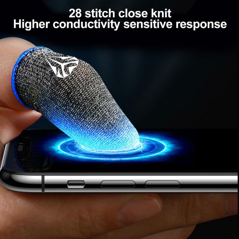 เกมปลายนิ้วแขน Superconducting ไฟฟ้าไฟเบอร์ Breathable Touch Screen Thumb ถุงมือ Sensitive นิ้วมือสำหรับ PUBG ร้อน