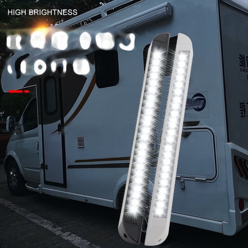 Lámpara Exterior para remolque, luz LED de 12-28V para pared Interior de caravana, equipo de luz para acampar al aire libre