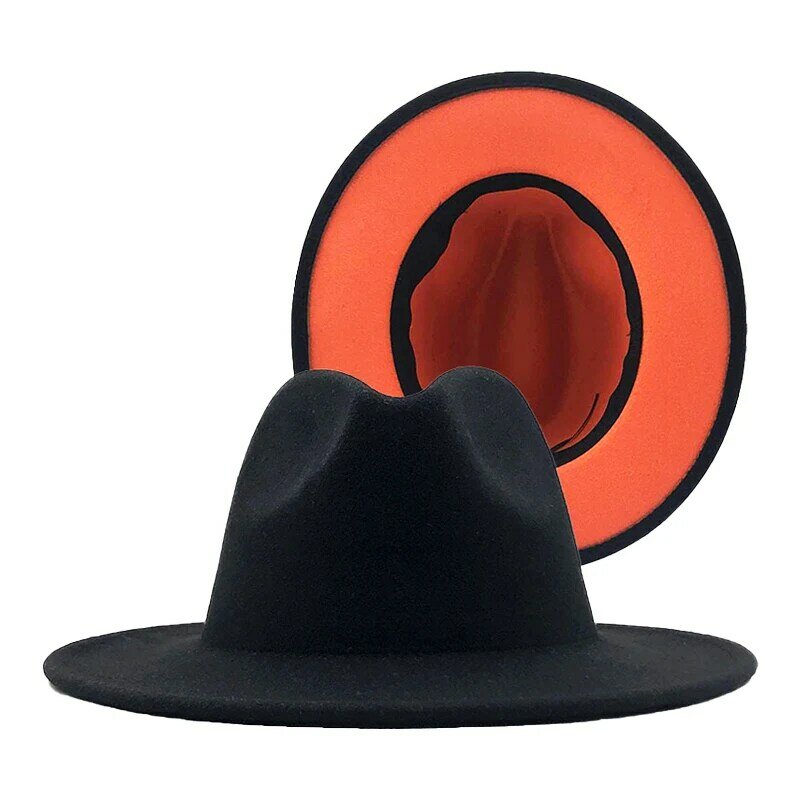 Chapéu de lã de feltro de lã chapéu de aba larga masculino vintage igreja jazz panamá boné fascinadores e chapéus para casamentos