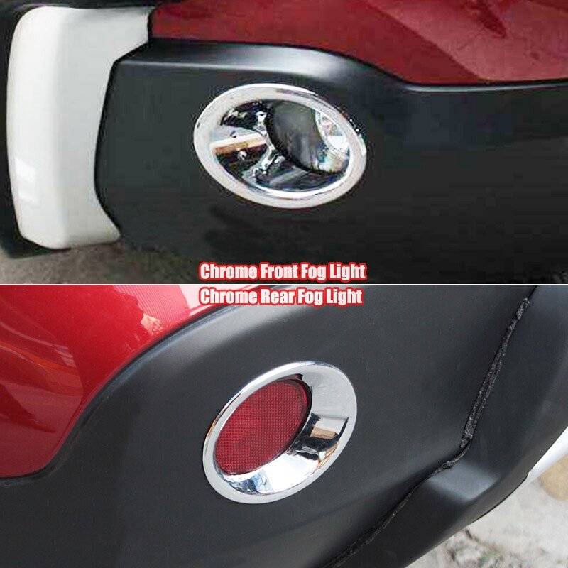 For Nissan Qashqai/Dualis J10 2007-2009 Chrome Front Rear Fog Light Cover Bumper Lamp Trim Molding Garnish Frame Accent