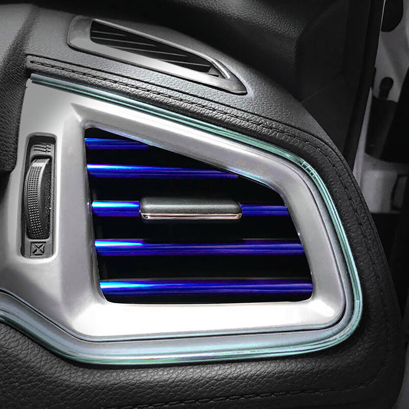 10Pcs 20cm Universal Auto Klimaanlage Outlet Dekorative U Form Moulding Trim Streifen Decor Auto Styling Zubehör